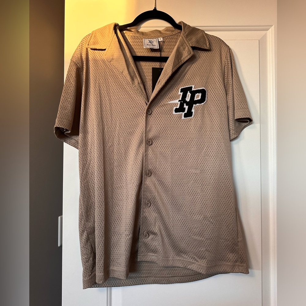 Inaka Power Unisex Mesh Button Up Tshirt